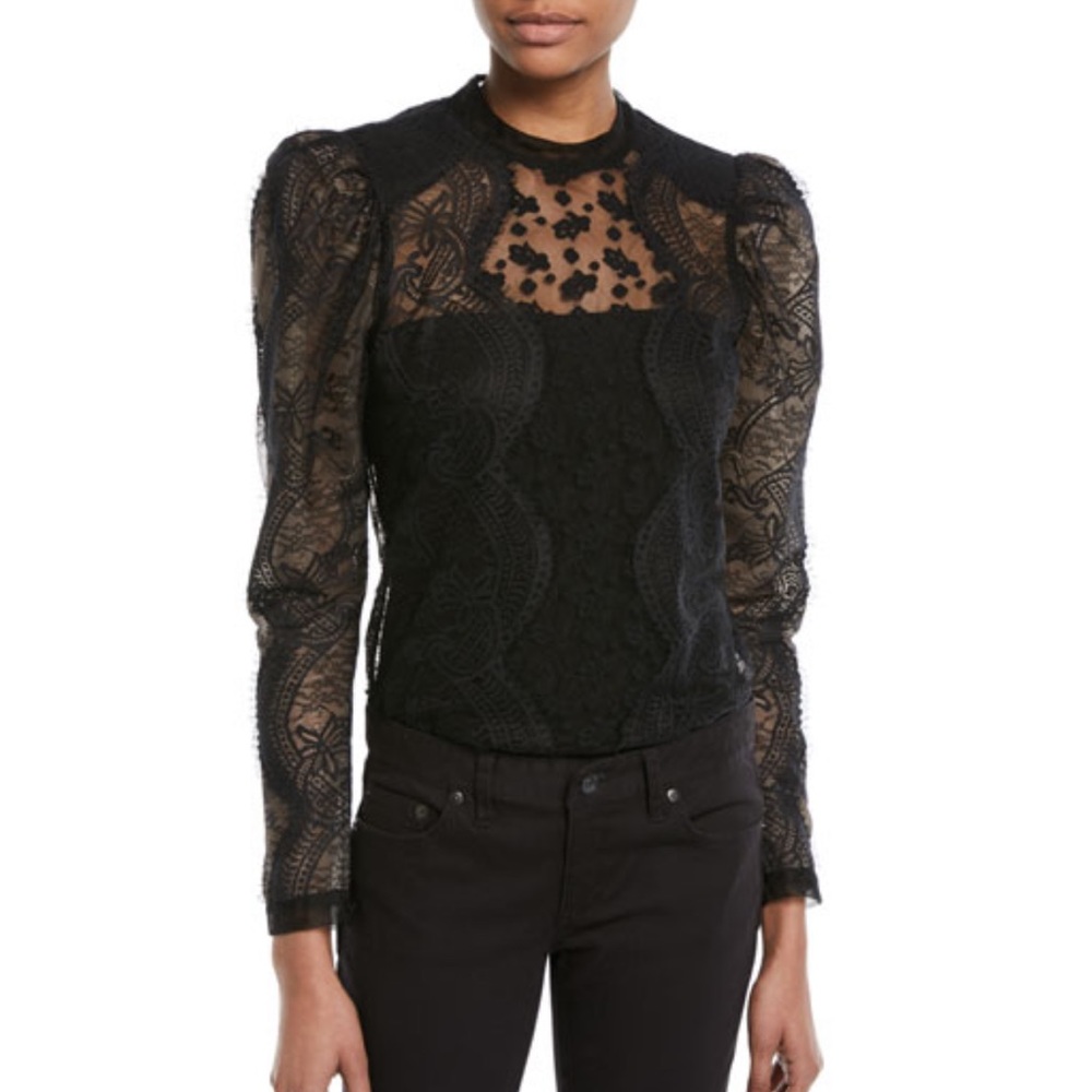 Self Portrait lace shirt size 2